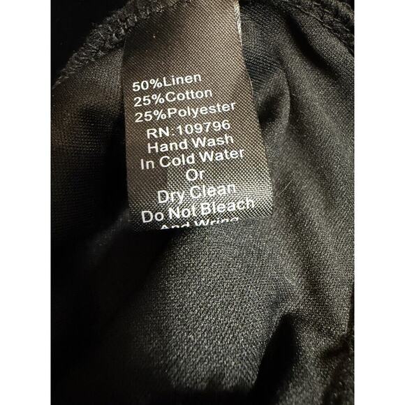 Pretty Angel Black Floral Lace Sleeveless Blouse with Chiffon Hem - Picture 5 of 8